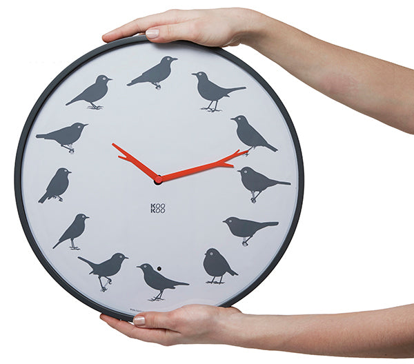 KOOKOO UltraFlat cuckoo wall clock, modern designed bird clock