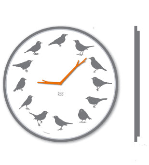 KOOKOO UltraFlat cuckoo wall clock, modern designed bird clock