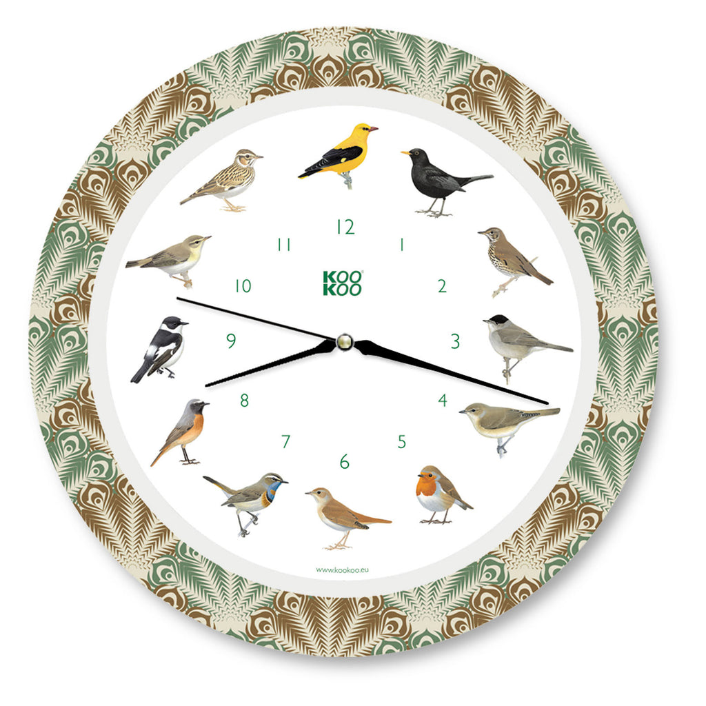 KOOKOO Singvögel wall clock, the singing songbird wall clock