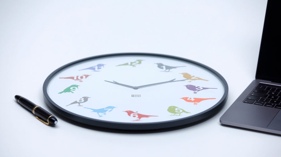 KOOKOO UltraFlat cuckoo wall clock, modern designed bird clock