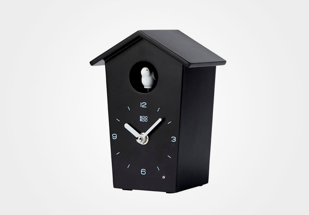 KOOKOO BirdHouse mini, wall clock with 12 natural bird field recordings or cuckoo